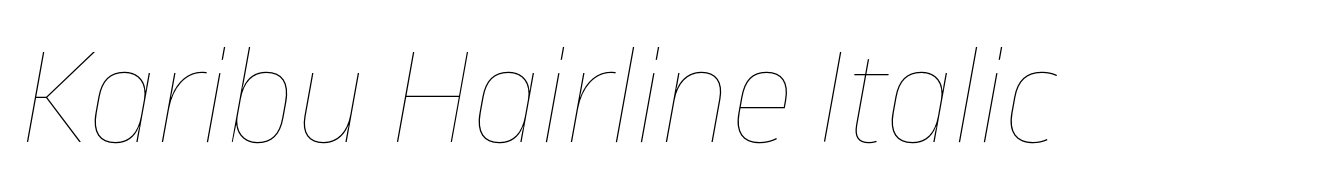 Karibu Hairline Italic